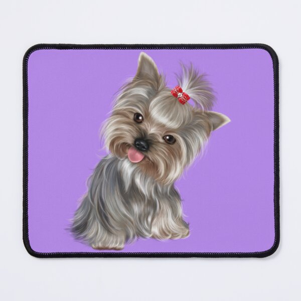 Item preview, black and tan yorkshire terrier digital painting designed and sold by RedShop24.