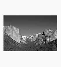 Moon Over Half-Dome - Yosemite National park Photographic Print