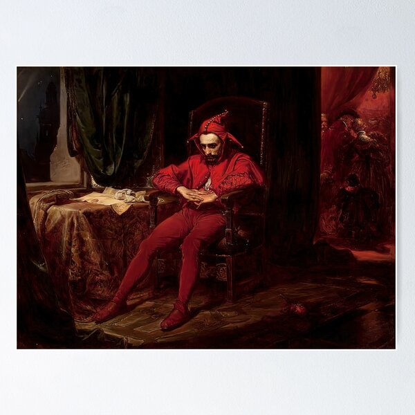 Item preview, Sad Clown (Stańczyk) by Jan Matejko designed and sold by AestheticsXarts.