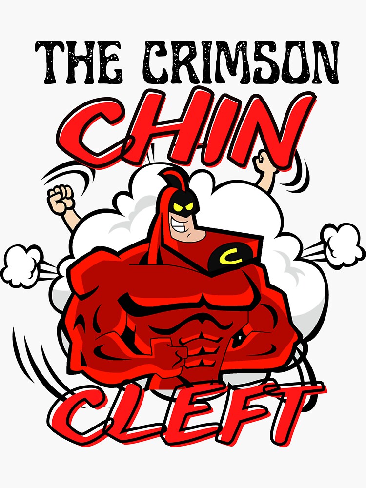 "Crimson Chin Cool Cartoon " Sticker By Ukrainesafe | Redbubble