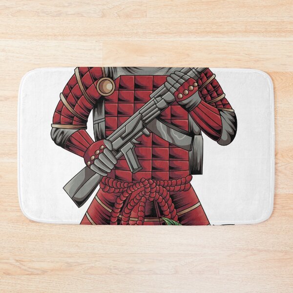 Item preview, Samurai holding rifle illustration designed and sold by Marciano Graphic.