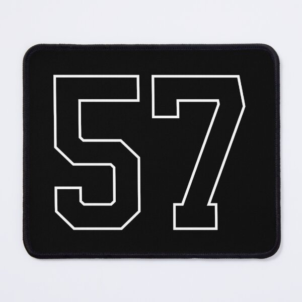 Item preview, Black Number 57 lucky sports jersey fifty seven designed and sold by HeavyStyle.