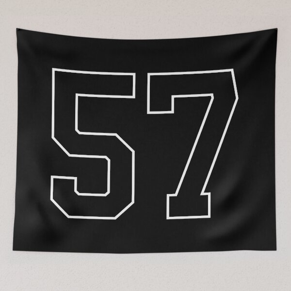 Item preview, Black Number 57 lucky sports jersey fifty seven designed and sold by HeavyStyle.