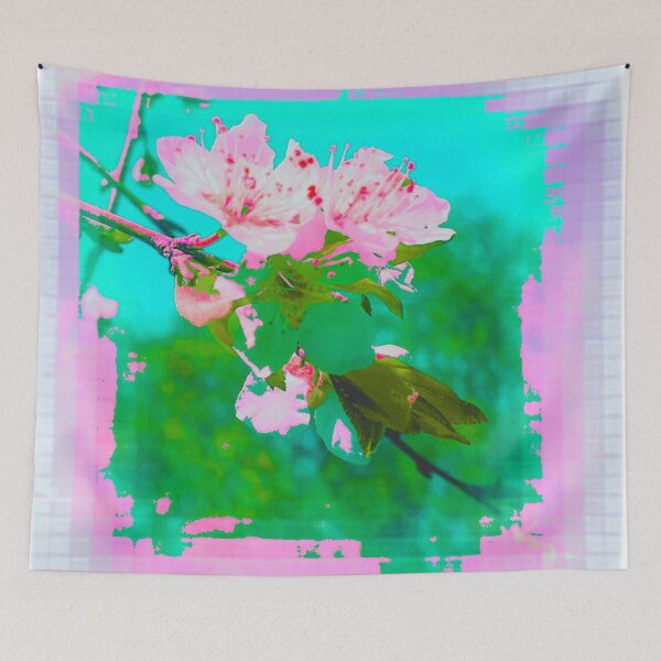 Item preview, Abstract Plum Blossoms Pink-Green shades  by Iritof designed and sold by iritof.