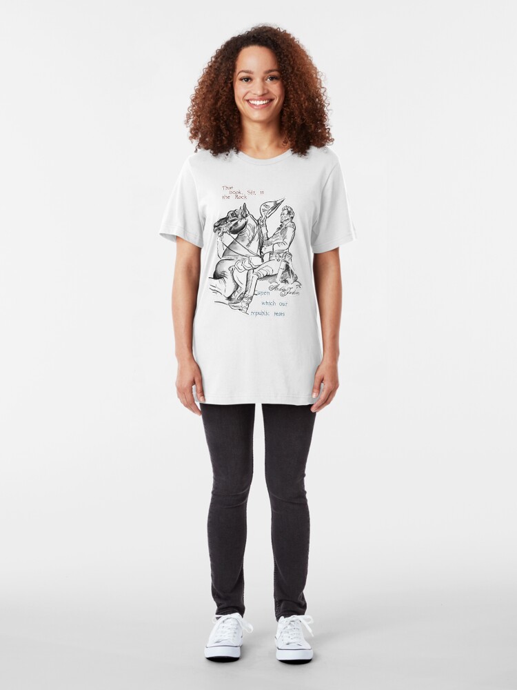 Alternate view of Andrew Jackson Picture Quote - The Republic Slim Fit T-Shirt