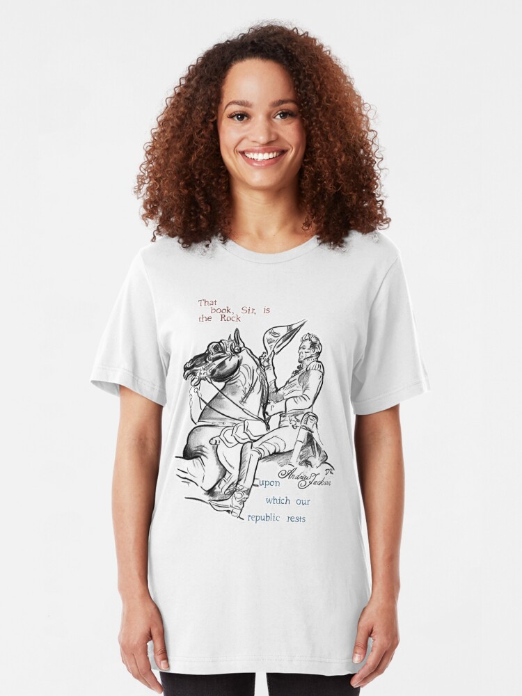 Alternate view of Andrew Jackson Picture Quote - The Republic Slim Fit T-Shirt