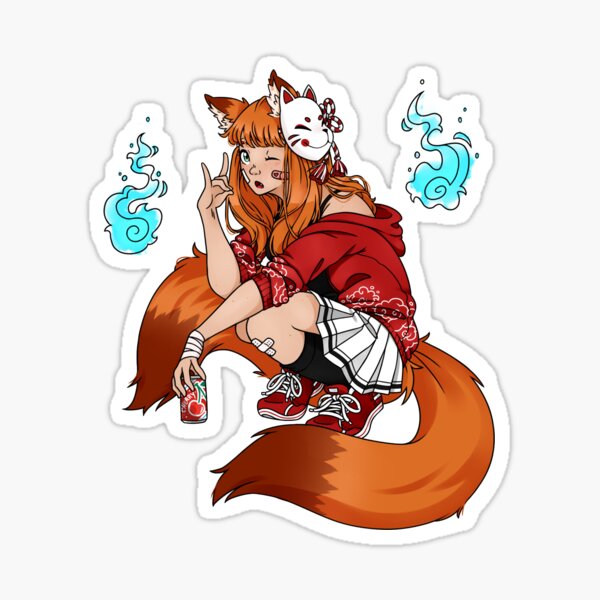 kitsune Sticker