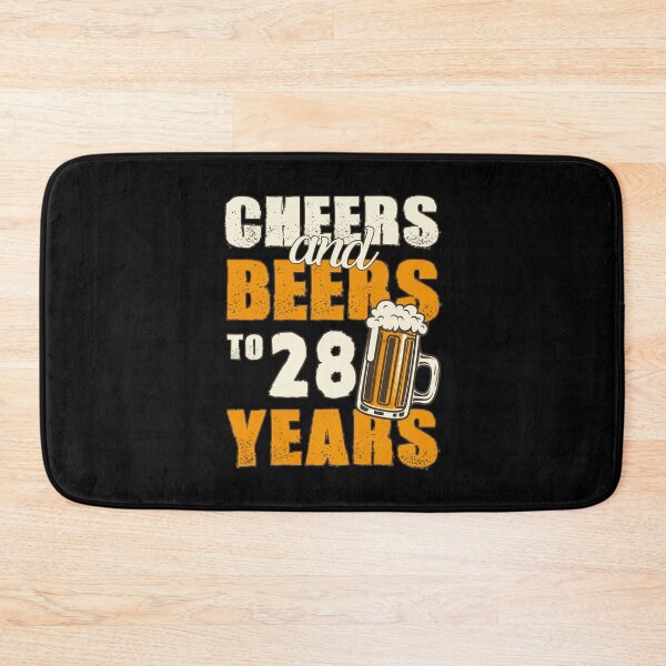 Item preview, Cheers and Beers to 28 years, funny birthday gift designed and sold by HeavyStyle.