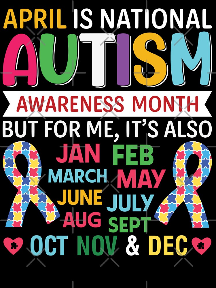 April is National Autism Awareness Month T Shirt Gift World Autism Month  Kids T-Shirt for Sale by ecomdesign