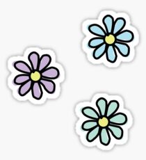 Flower - 3 Pack Blue Purple Aqua Sticker