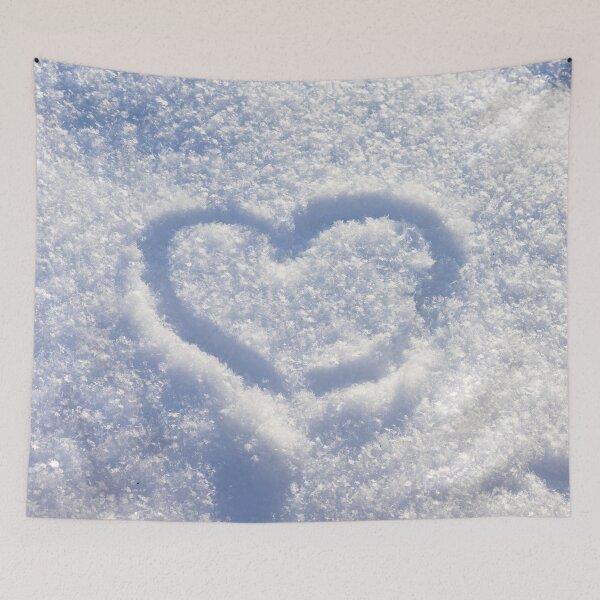 Item preview, White snowy heart designed and sold by viknitov.