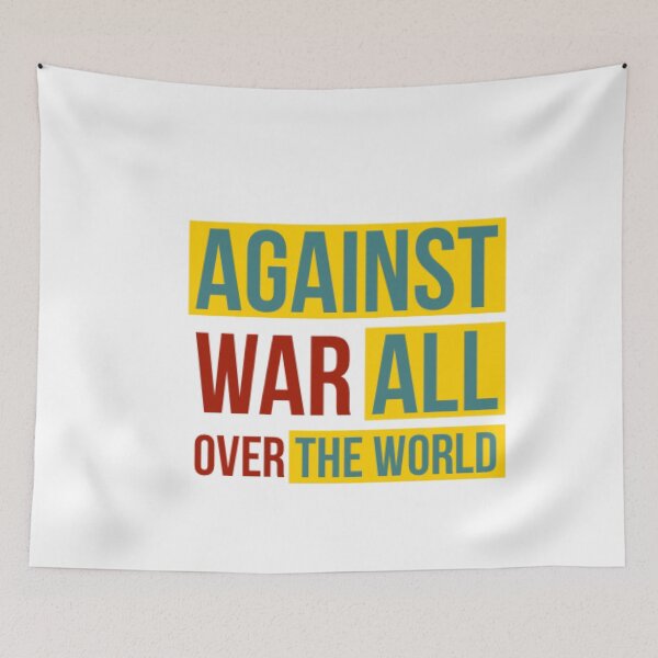 Item preview, Against War in all the world with yellow blue and red color_ukrainian designed and sold by Ndli.