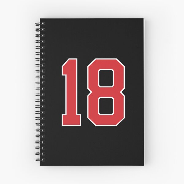 Item preview, Sports Number 18, red black color lucky sport eighteen designed and sold by ArtIsParty.