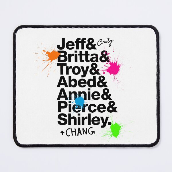 Item preview, Community TV show names Roll Call with Paintballs - Black text designed and sold by thedesigngarden.