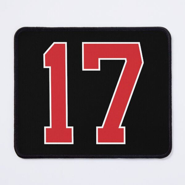 Item preview, Sports Number 17, red black color lucky sport seventeen designed and sold by ArtIsParty.