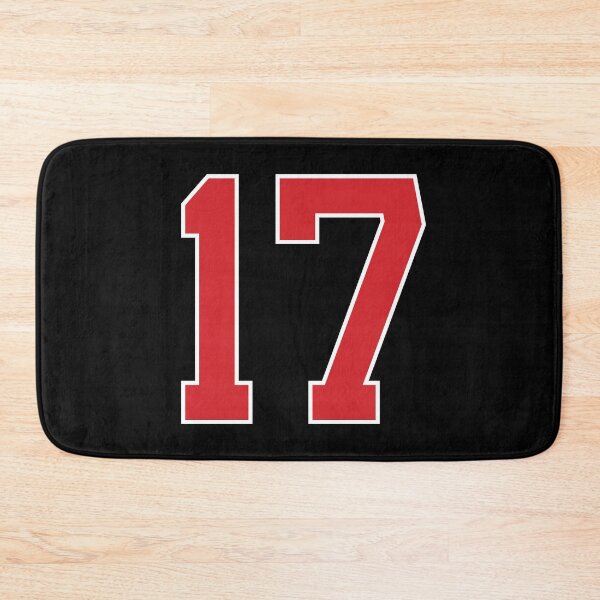 Item preview, Sports Number 17, red black color lucky sport seventeen designed and sold by ArtIsParty.