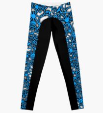 Lotsa Bikes Side Stripe Blue Leggings Leggings