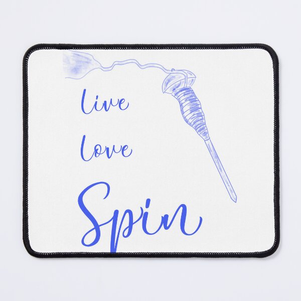 Item preview, Spindle, Gifts For Spinners, Live Love Spin, Fun Spinning Design Blue designed and sold by CasaDiLavanda.