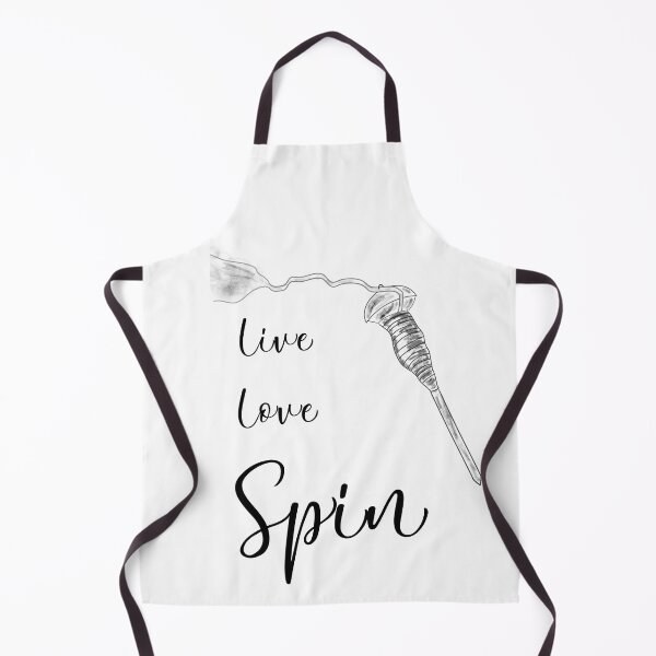 Item preview, Spindle, Gifts For Spinners, Live Love Spin, Fun Spinning Design Black designed and sold by CasaDiLavanda.