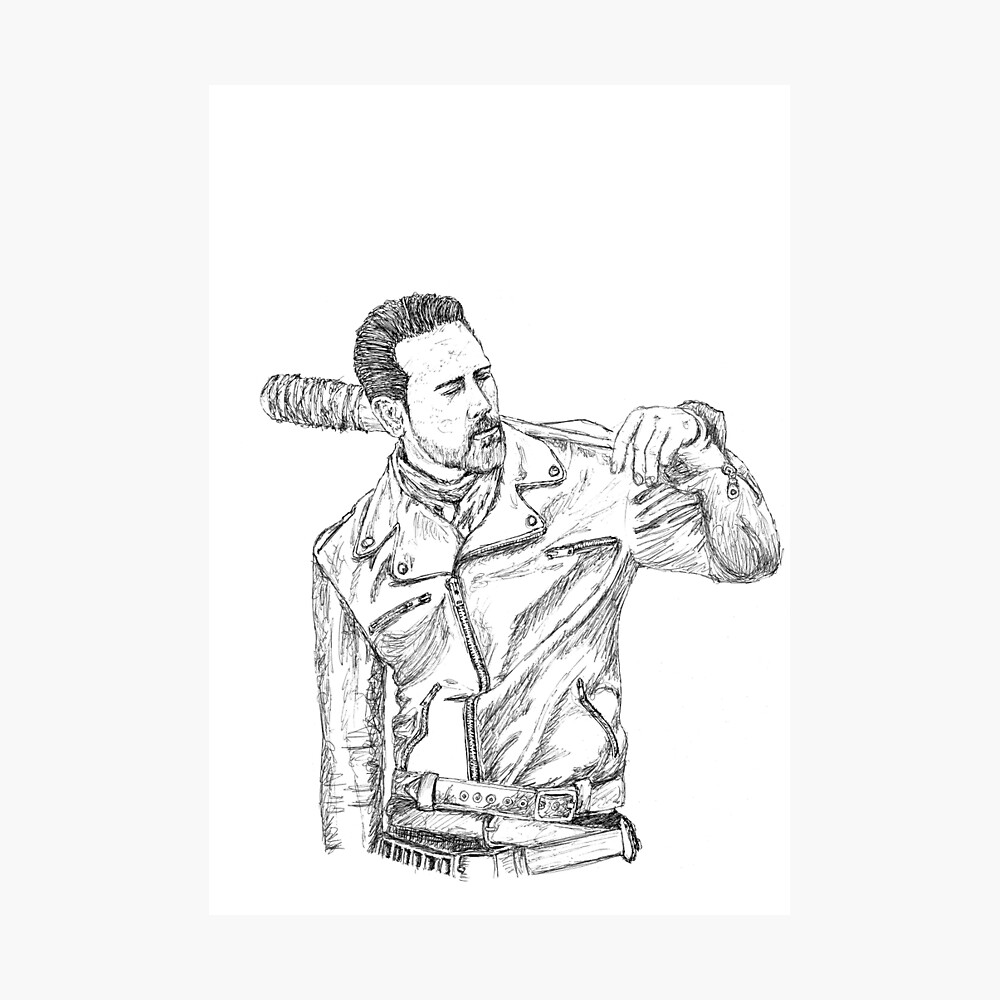 Walking Dead Negan Photographic Print By Iamdwaine Redbubble