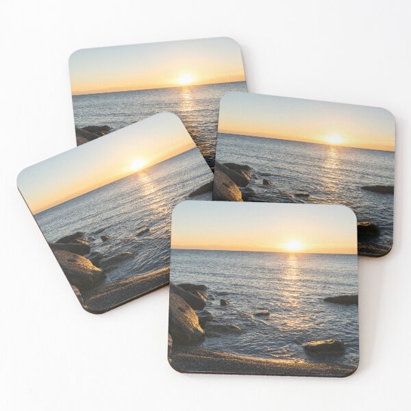 Item preview, Gold and Rocks - Lake Ontario Overwater Sunrise designed and sold by Georgia Mizuleva.