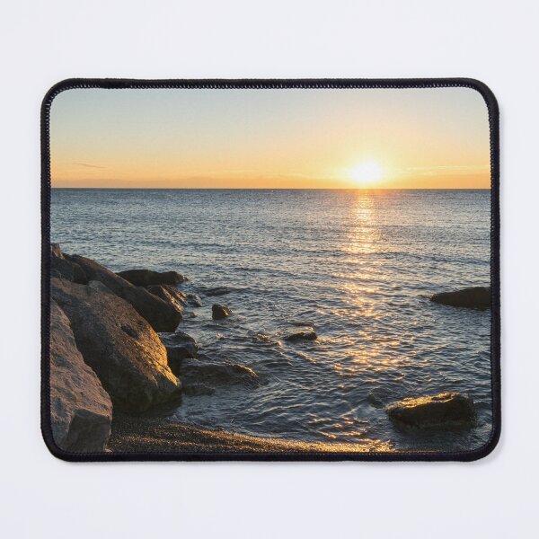 Item preview, Gold and Rocks - Lake Ontario Overwater Sunrise designed and sold by Georgia Mizuleva.