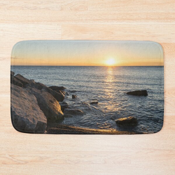 Item preview, Gold and Rocks - Lake Ontario Overwater Sunrise designed and sold by Georgia Mizuleva.