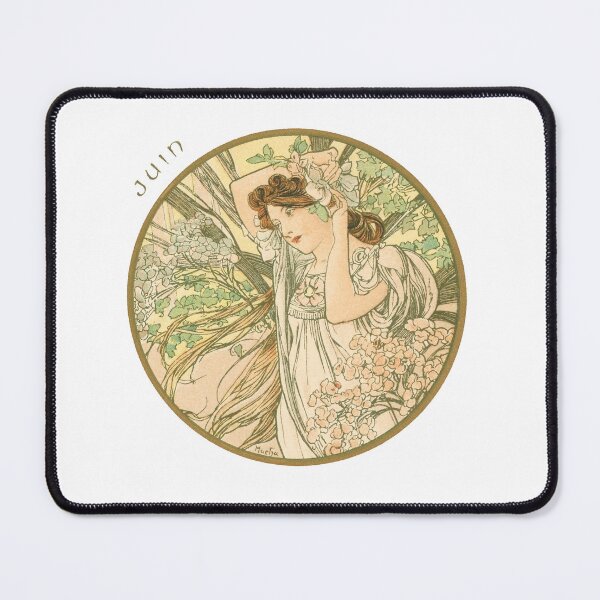 Item preview, June - Alphonse Mucha - Art Nouveau - Vintage Art designed and sold by RickE.