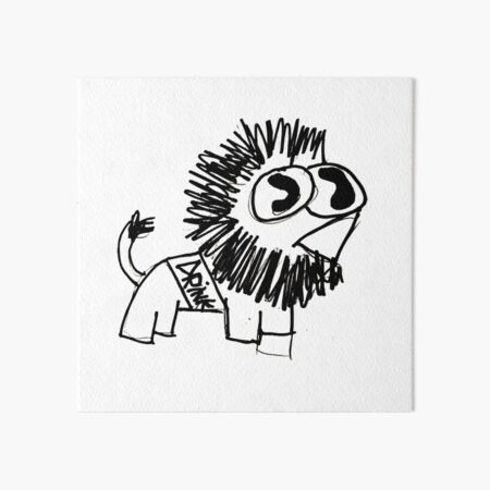 Drink lion doodle Art Board Print