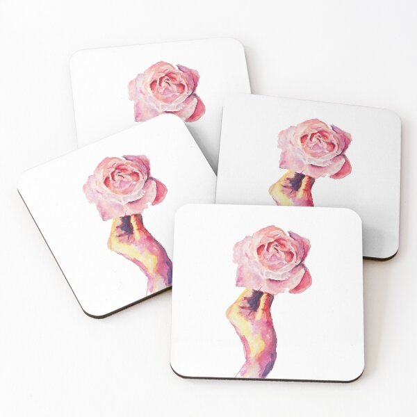 Item preview, flower in hand pink illustration designed and sold by Nazrin Nasimi.