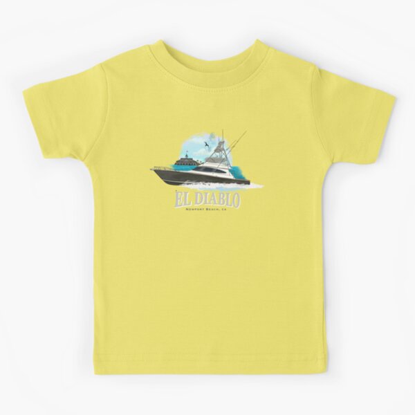 Sport Fishing Boat Sketch Kids T-Shirt for Sale by Michael Garber