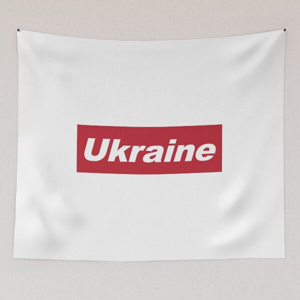 Aperçu de l'œuvre Ukraine Blanc sur Rouge créée et vendue par ArtofDissent.
