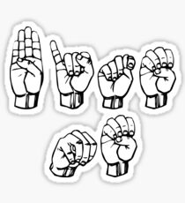 Bite Me Sign Language sticker Sticker