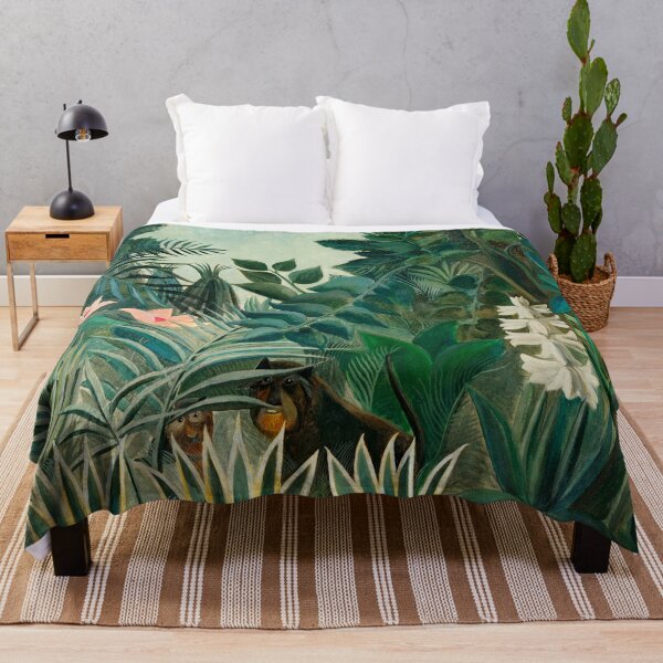 The Equatorial Jungle - Henri Rousseau Throw Blanket