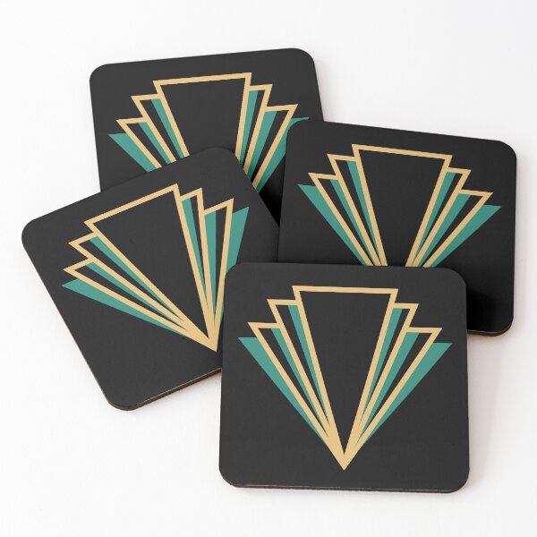 Item preview, Green, Black and Gold Art Deco designed and sold by GasconyPassion.