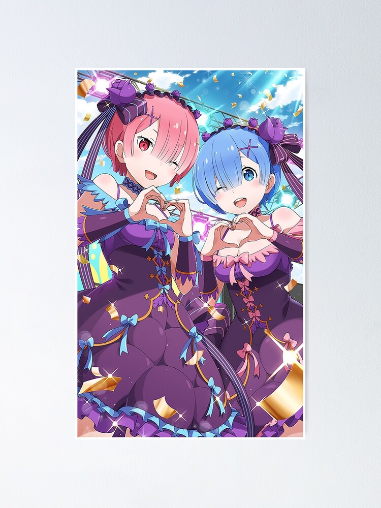"Rem and Ram" Poster for Sale by drajdruij Redbubble