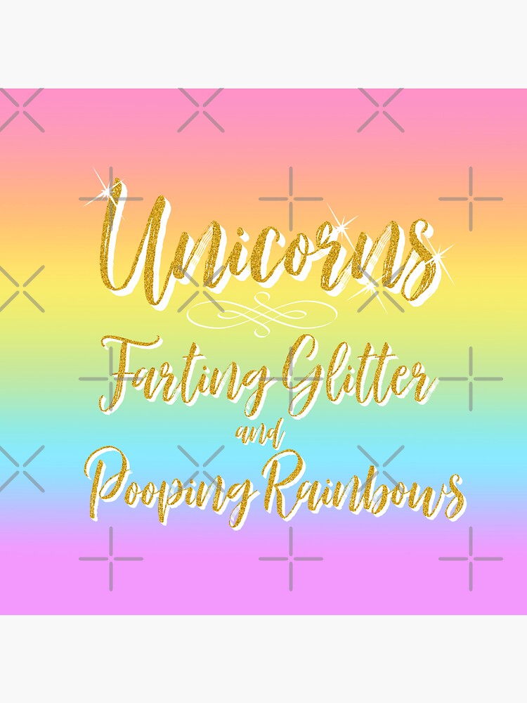 Rainbow Glitter Unicorn Poop Sticker