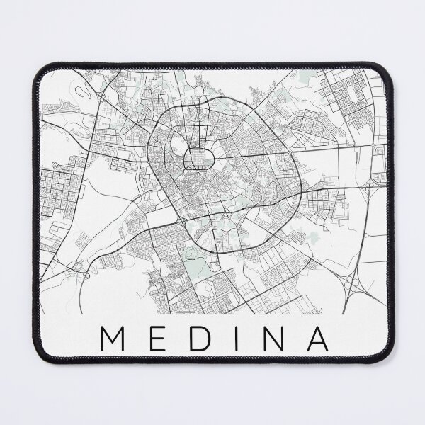 Item preview, Medina map minimalist in color with blue and green designed and sold by DesireeVDA.
