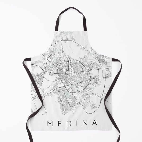 Item preview, Medina map minimalist in color with blue and green designed and sold by DesireeVDA.