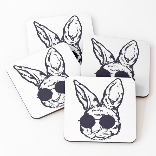 Item preview, Cute Hand Drawn Bunny Face With Sunglasses For Boys Men Kids Funny Happy Easter Day Great Gift  designed and sold by pedrored369.