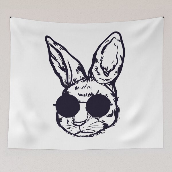 Item preview, Cute Hand Drawn Bunny Face With Sunglasses For Boys Men Kids Funny Happy Easter Day Great Gift  designed and sold by pedrored369.