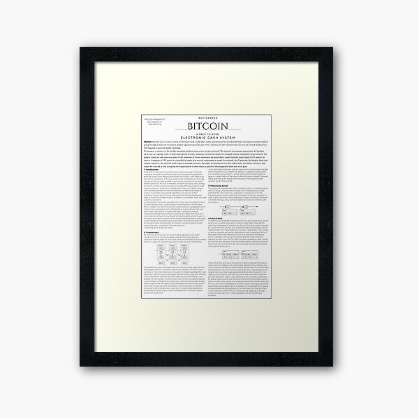 Item preview, BITCOIN WHITE PAPER designed and sold by Windsart.
