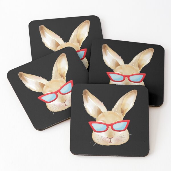 Item preview, Cute Watercolor Bunny Face With Red Sunglasses For Boys Men Kids Funny Happy Easter Day Gift  designed and sold by pedrored369.
