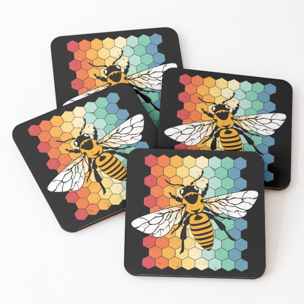 Item preview, Retro Bee and Honeycomb designed and sold by mrhighsky.