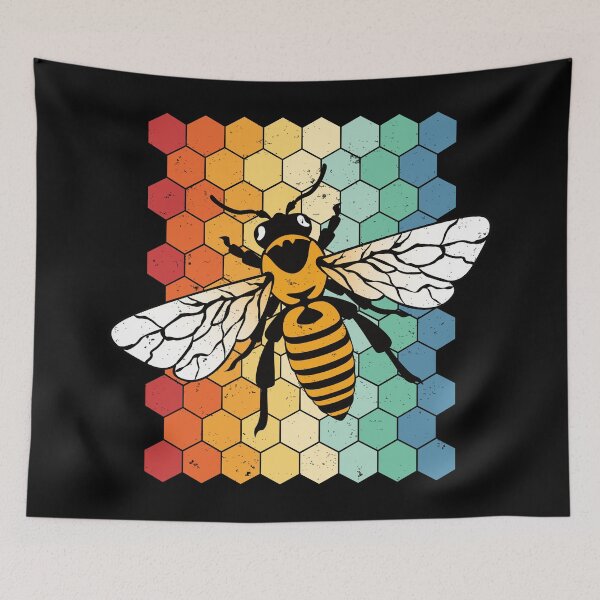Item preview, Retro Bee and Honeycomb designed and sold by mrhighsky.