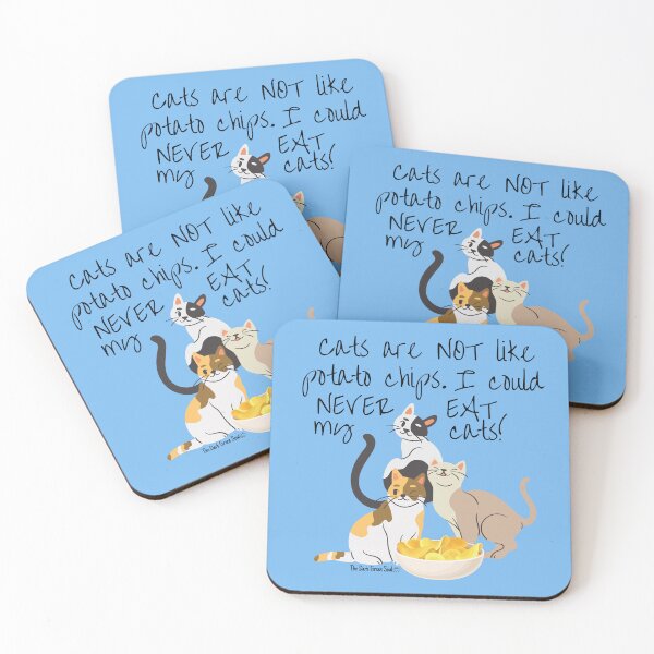 Item preview, Cats Are Not Potato Chips - Blue designed and sold by DarkGreenSoul.