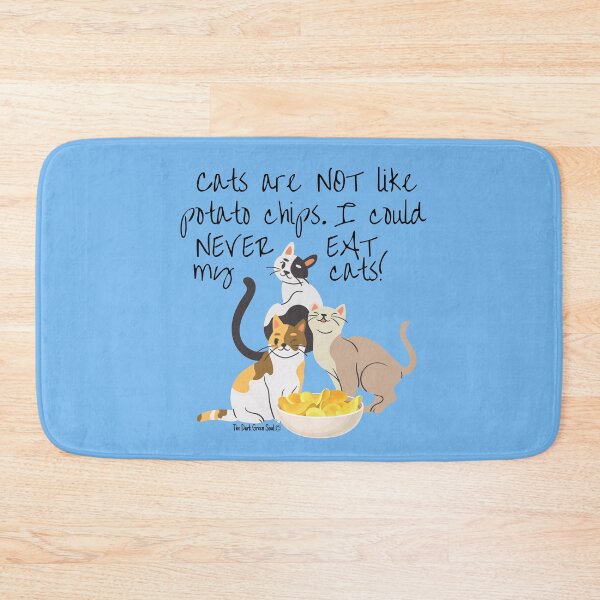 Item preview, Cats Are Not Potato Chips - Blue designed and sold by DarkGreenSoul.