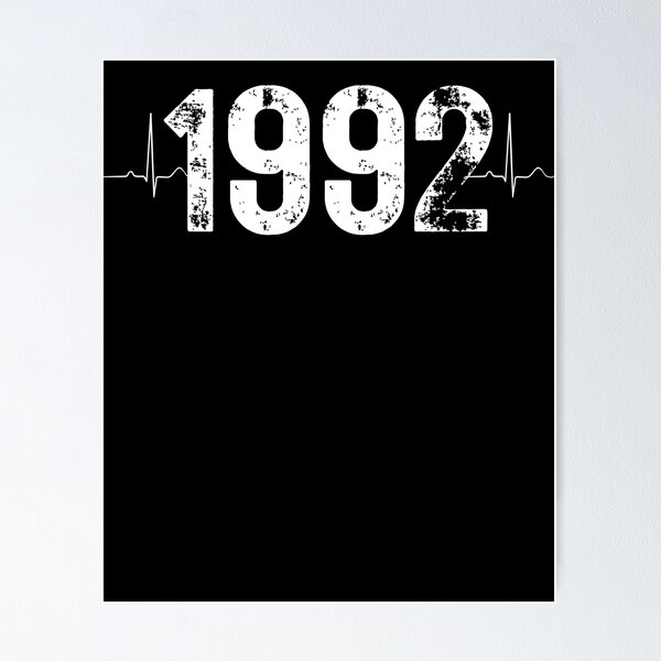 Item preview, 30 Year Old Birthday Gift Heartbeat 1992 designed and sold by UniqueBPresent.