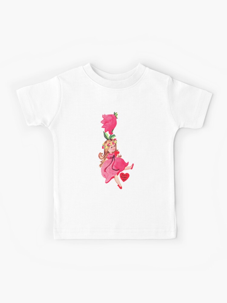 Forget Me Not - Vintage, Valentine, Card, Inspired, ForGetMeNot, Flower,  Girl, Pink, Red, Hears, Cute, Petal, Petals, Rose, Tulip, Cute, Girl, Boy,  His, Hers, Love, Sweet, Romantic, Romance Kids T-Shirt for Sale