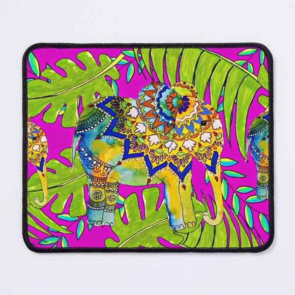 Item preview, Elephant in the jungle, pink designed and sold by Design-Arte.